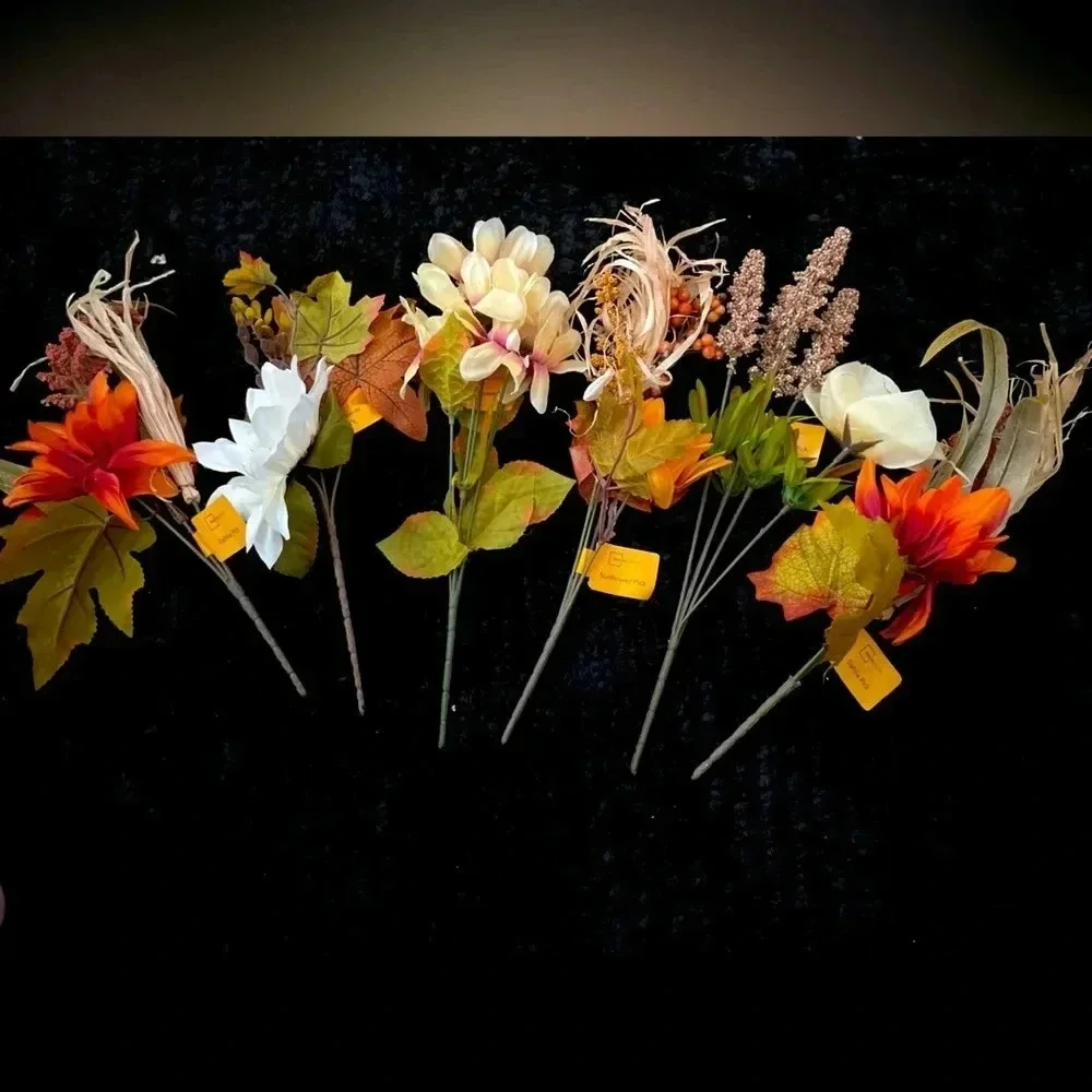 Mainstays fall faux floral mixes 6 piece bundle